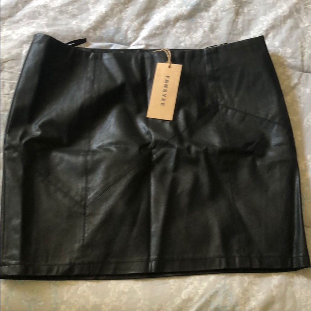 Faux Leather Skirt